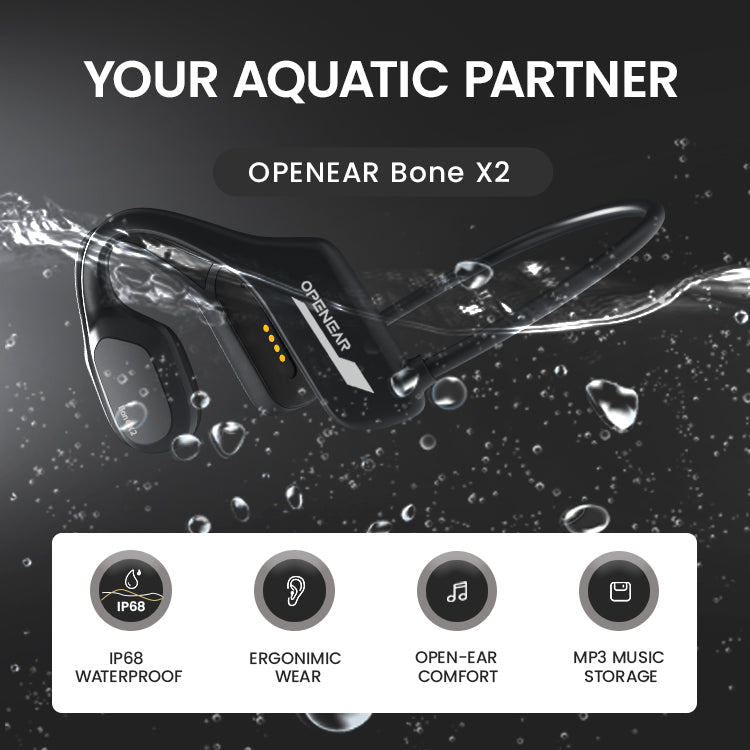 IMENOX ALOVA IP68 Swimming Headset, Bone Conduction, Bluetooth Earphone